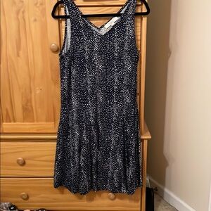 Elegant Black and White Polka Dot Dress